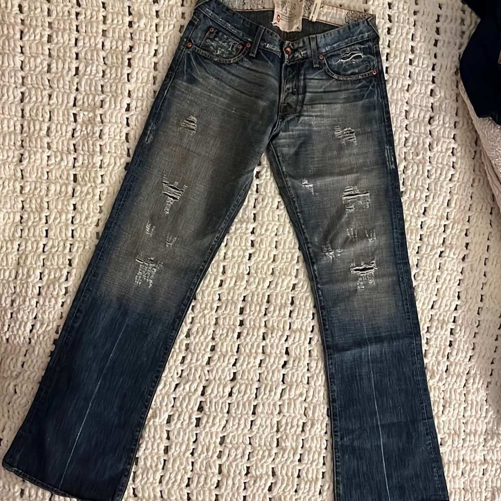 Mens Premium Guess Falcon Distressed Jeans sz 31